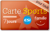 Assurance Carte Sports famille à la semaine pour les cours de l'ESI